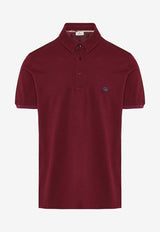 Etro Logo Embroidered Polo T-shirt Bordeaux 1Y141-9292 0300