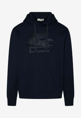 Etro Logo Embroidered Hooded Sweatshirt Navy 1Y526-9291 0200