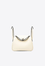 Mini Lindy II in Cream Taurillon Clemence with Palladium Hardware