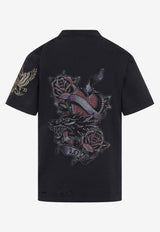 تي شيرت قصير الأكمام بشعار الماركة