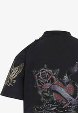 تي شيرت قصير الأكمام بشعار الماركة