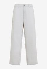 Mercer Single-Knee Striped Pants