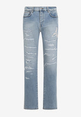 Repaired Slim-Fit Jeans