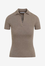 Albero Ribbed Knit Polo T-shirt