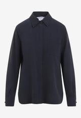 Siamese Washed Silk Long-Sleeved Shirt