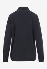 Siamese Washed Silk Long-Sleeved Shirt