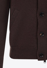 Cashmere Zip-Up Cardigan