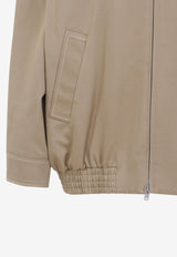 Embroidered Tulip Zip-Up Hoodie