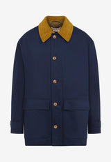 Corduroy Collar Padded Jacket
