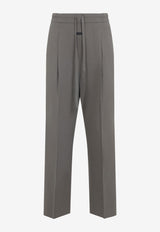 Drawstring Straight-Leg Pants
