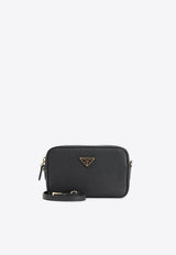 Triangle Logo Leather Crossbody Bags