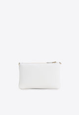 Triangle Logo Leather Pouch Bag