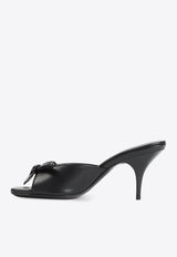 70 Leather Heeled Sandals with Bow