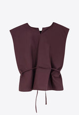 ALYSI Belted Crewneck Top Purple 116237P6015UV_Uva_54418038