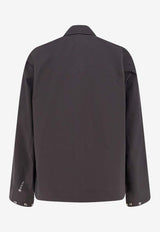 Logo-Embroidered Zip-Up Jacket