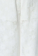 Floral-Embroidered Wide-Leg Pants