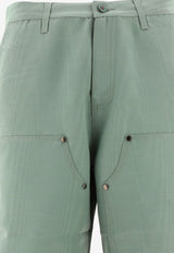 Brain Dead Double-Knee Straight Pants Green W23B19003435SF_61288