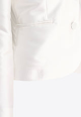 F.it Single-Breasted Cropped Blazer 4130 F41271 BIANCO_66764