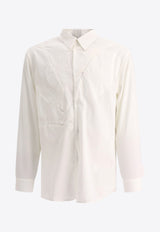 POST ARCHIVE FACTION (PAF) Logo-Embroidered Buttoned Shirt TSC-WWHITE_67466