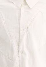 POST ARCHIVE FACTION (PAF) Logo-Embroidered Buttoned Shirt TSC-WWHITE_67466