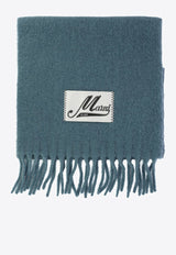 Marni Logo Label Fringed Alpaca Scarf Blue ASZC0005A0UTW91800B47_68751