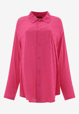Balenciaga Logo Jacquard Buttoned Shirt Fuchsia 681631TMO685510_68920