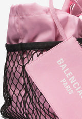Balenciaga 24/7 Nylon and Mesh Tote Bag Pink 7918092AA465869_69083