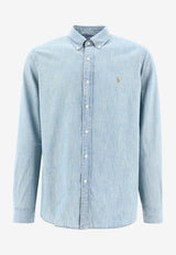 Polo Ralph Lauren Logo-Embroidered Denim Shirt Blue 710792042001CHAMBRAY_56577