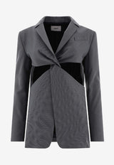 Coperni Twisted Cut-Out Tailored Jacket Gray COPV30823BLAGRE_58633