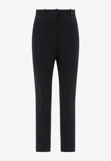 Alexander McQueen High-Rise Tapered Pants 585118QEAAA1000_69436