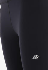 Balenciaga Reflective Logo Sports Leggings Black 7932944E2B91081_69461