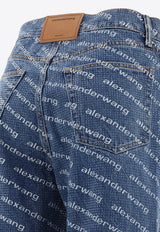 Alexander Wang All-Over Logo Straight-Leg Jeans Blue 4DC3244453460_69512