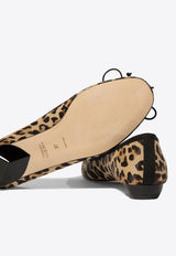 Alexander McQueen Armadillo Leopard-Print Ballet Flats 797579WLEN72044_70061