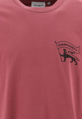 Carhartt Wip Stamp Logo Print T-shirt Pink I0336702B0.06_69921