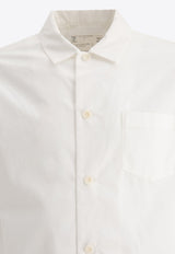 Sacai Logo Embroidered Buttoned Shirt White 24-03466M151_70836