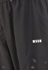 MSGM Logo Print Track Pants Black 3340MP06X22751099_41855