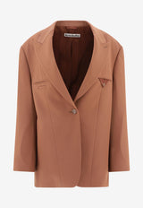 Acne Studios Single-Breasted Wool-Blend Blazer Brown AH0293CQR_69693