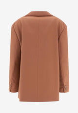Acne Studios Single-Breasted Wool-Blend Blazer Brown AH0293CQR_69693