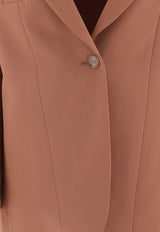 Acne Studios Single-Breasted Wool-Blend Blazer Brown AH0293CQR_69693