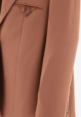 Acne Studios Single-Breasted Wool-Blend Blazer Brown AH0293CQR_69693