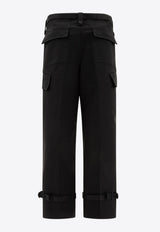Sacai Mid-Rise Belted Pants Black 24-03429M001_71097