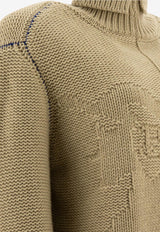 Burberry EKD Knitted Cashmere Turtleneck Sweater Green 8096338_71268