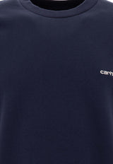 Carhartt Wip Script Embroidered Sweatshirt Navy I0336572AH.XX_71194