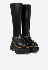 Sacai Moto 80 Leather Chunky Knee-High Boots Black 24-07474001_71210