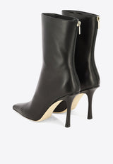 Jimmy Choo Agathe 100 Ankle Boots in Calf Leather AGATHE AB 100LTCBLACK_71613 Black