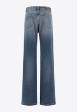 Brunello Cucinelli Washed Straight-Leg Jeans Blue MB114P5941C8986_71771
