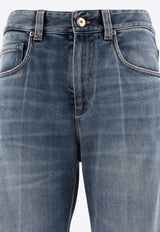Brunello Cucinelli Washed Straight-Leg Jeans Blue MB114P5941C8986_71771