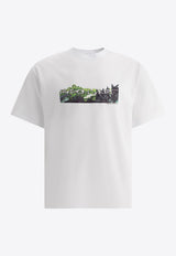 Rayon Vert Logo-Printed Crewneck T-shirt 24WRV-TS01GHOST WHITE_71914