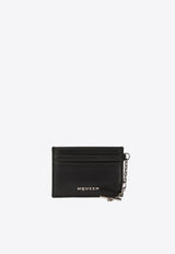 Alexander McQueen Logo T-Bar Leather Cardholder 8044341T1AN1000_72419 Black