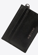 Alexander McQueen Logo T-Bar Leather Cardholder 8044341T1AN1000_72419 Black